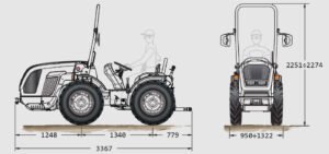 FERRARI Knicklenker-Traktor Cobram 60 AR Micro -Grundmaschine ohne Bereifung – Bild 6