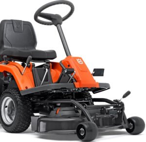 Husqvarna Frontmäher R 112C5 mit Mähdeck Combi 85 - Winterpaket mit Schneeschild, Gummileiste und Schneeketten – Bild 2