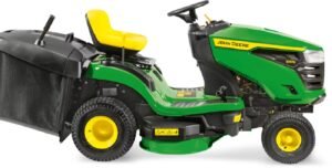 John Deere Rasentraktor X117R Winterpaket mit Schneeschild, Schneeketten, Anbaurahmen und Schnellwechlser – Bild 2