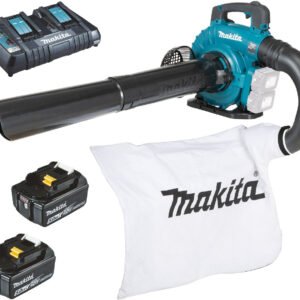 Makita Akku-Laubbläser und -sauger DUB363PT2V mit 2 x 5 Ah Akku und Doppel-Ladegerät