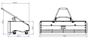 Zipper Schmutz- und Schneekehrmaschine ZI-KM1000 mit Schneeschild & Auffangbehälter – Bild 5